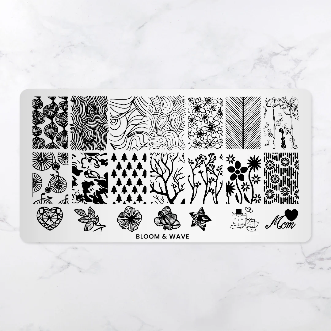 Bloom and Wave - Pattern Press Template - Image 2
