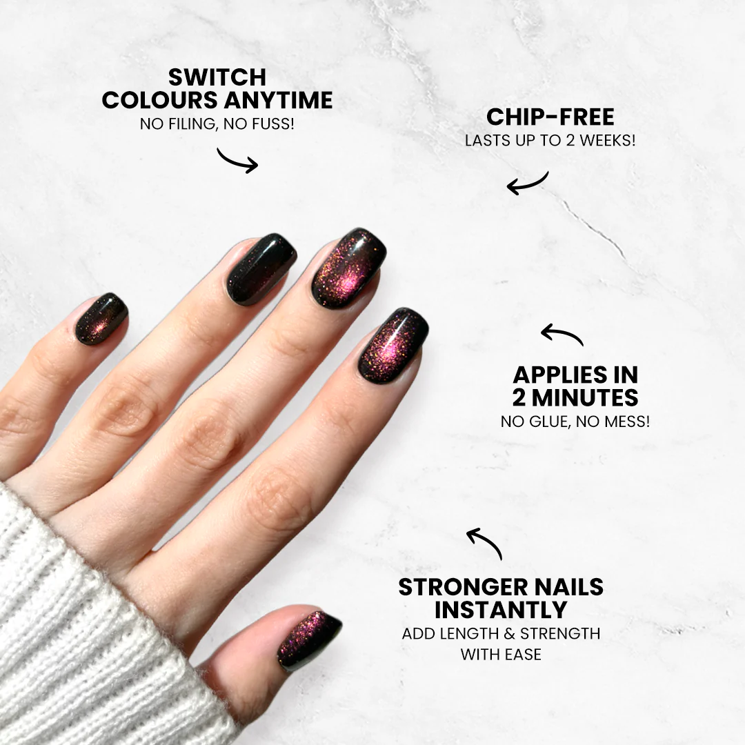 Sugar Plum Ribbon - Oval Sustainable Nails - Image 5