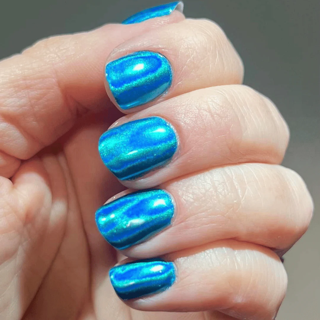 Glacier Blue - Holographic Nail Powder - Image 5