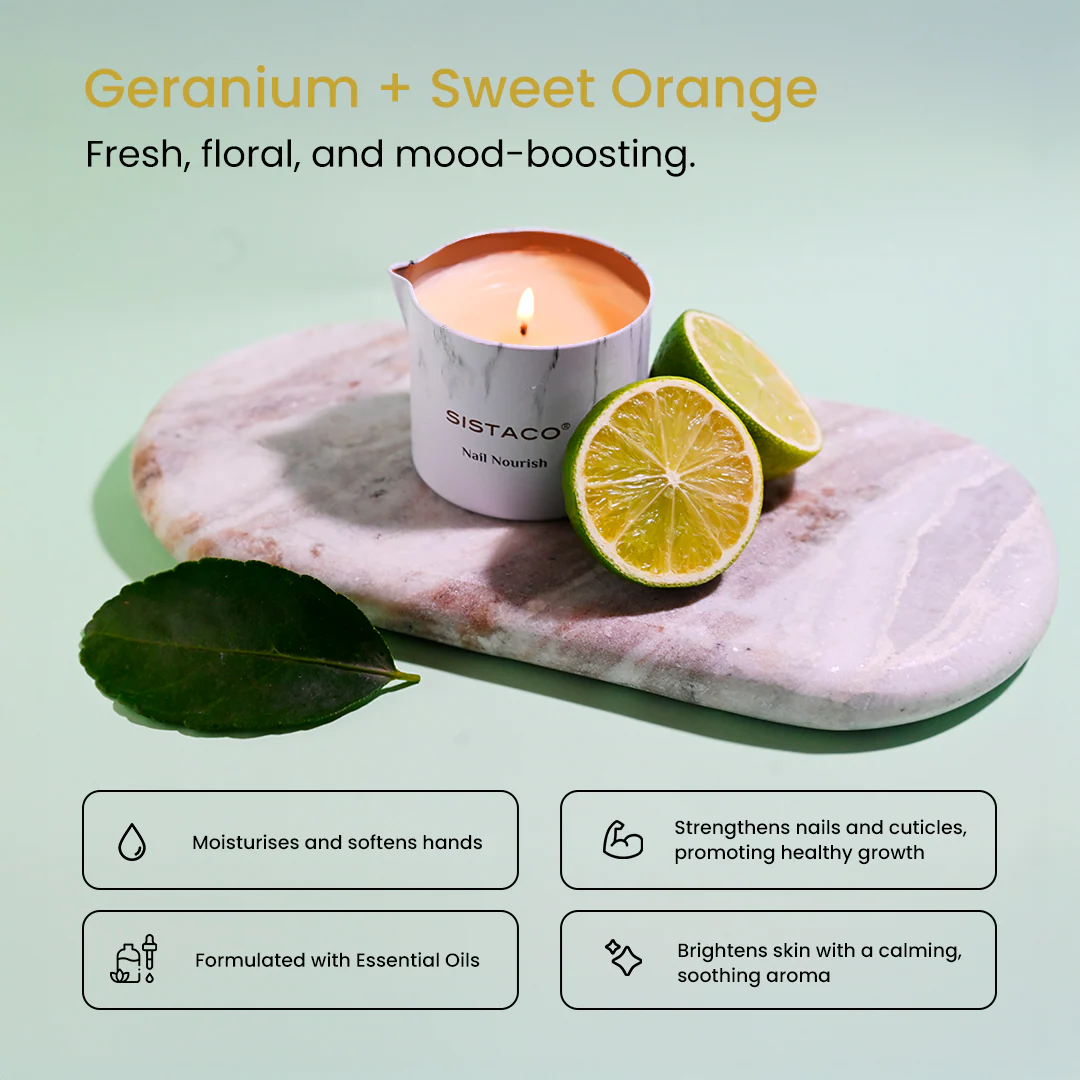 Nail Nourish Candle - Geranium + Sweet Orange - Image 2