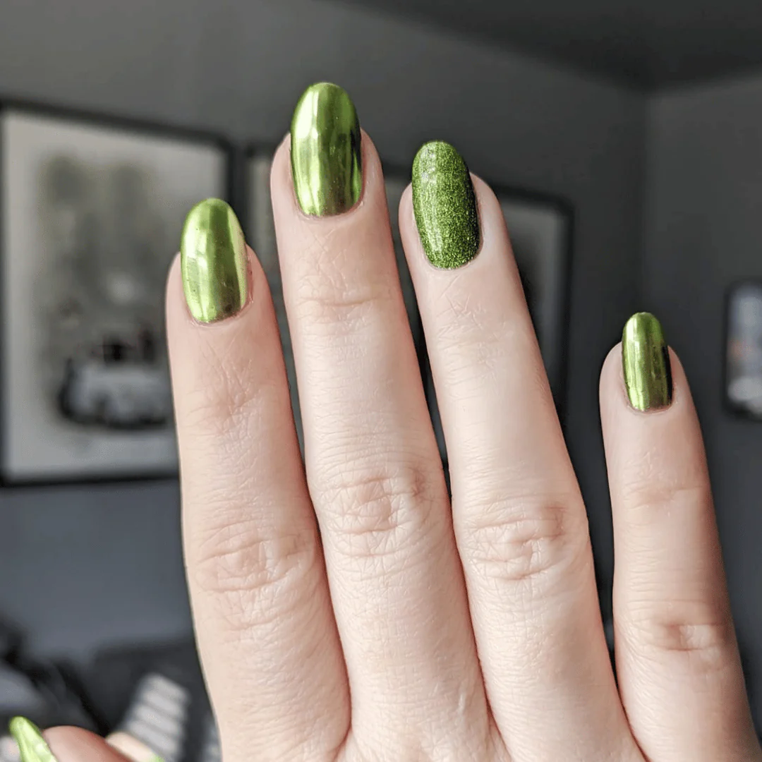Olive - Metallic Nail Powder - Image 5