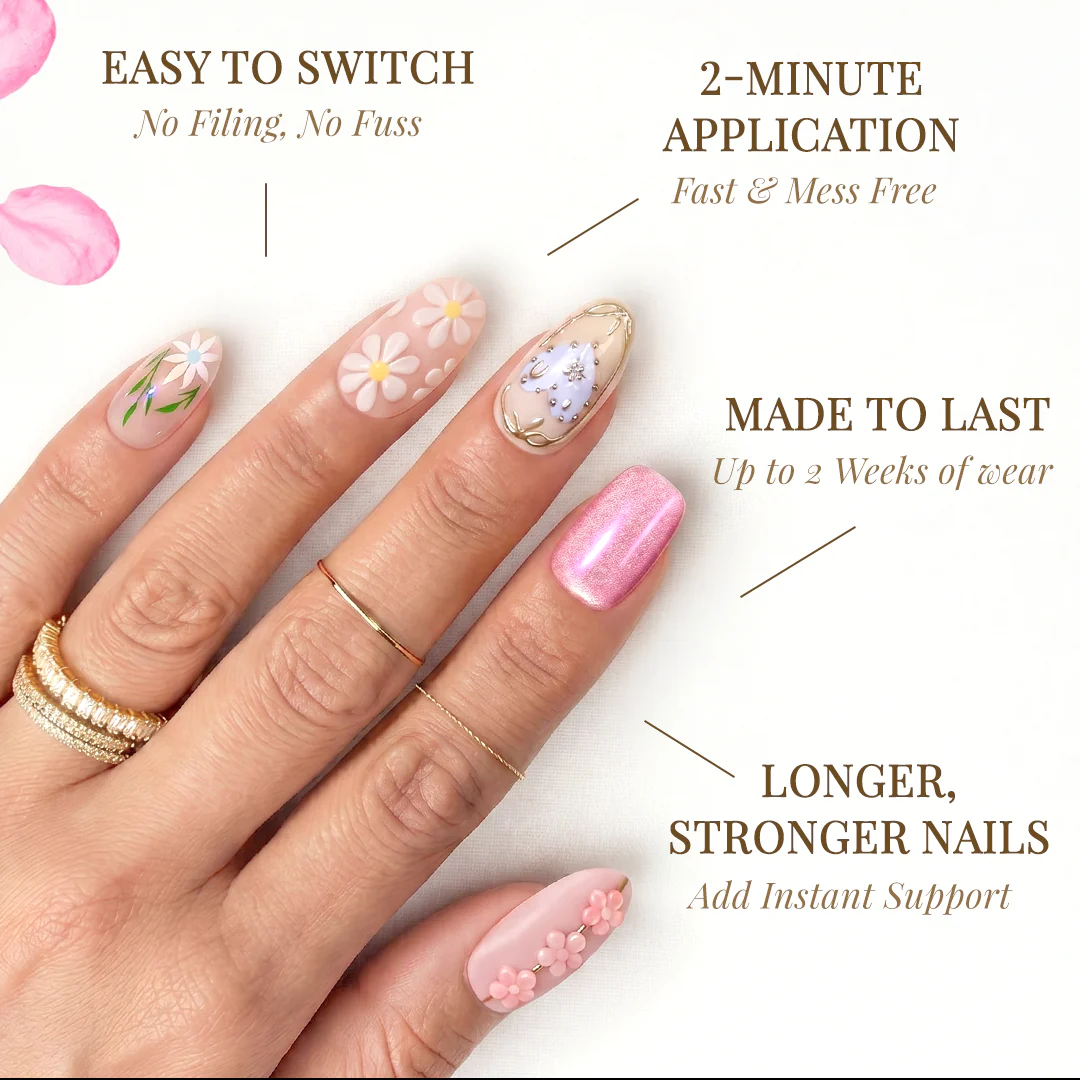 Petal Pressed - Oval Sustainable Nails - Image 3