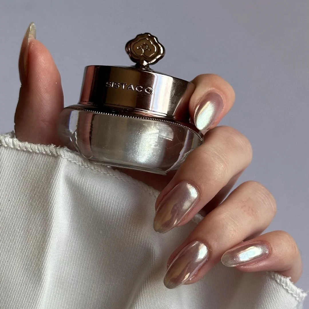 Glazed Silver - Metallic Nail Powder - Image 3