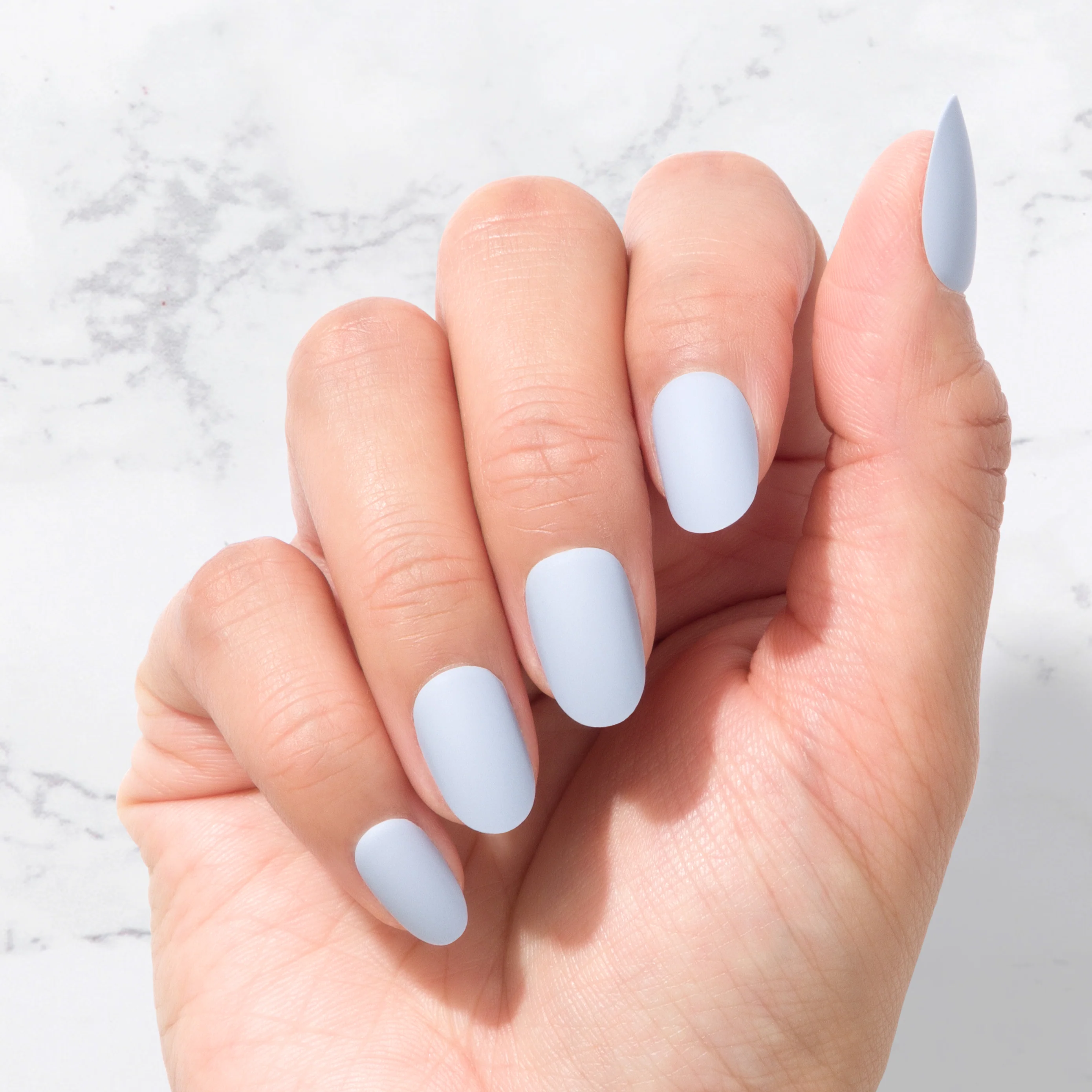 Cambridge Blue - Oval Sustainable Nails - Image 2