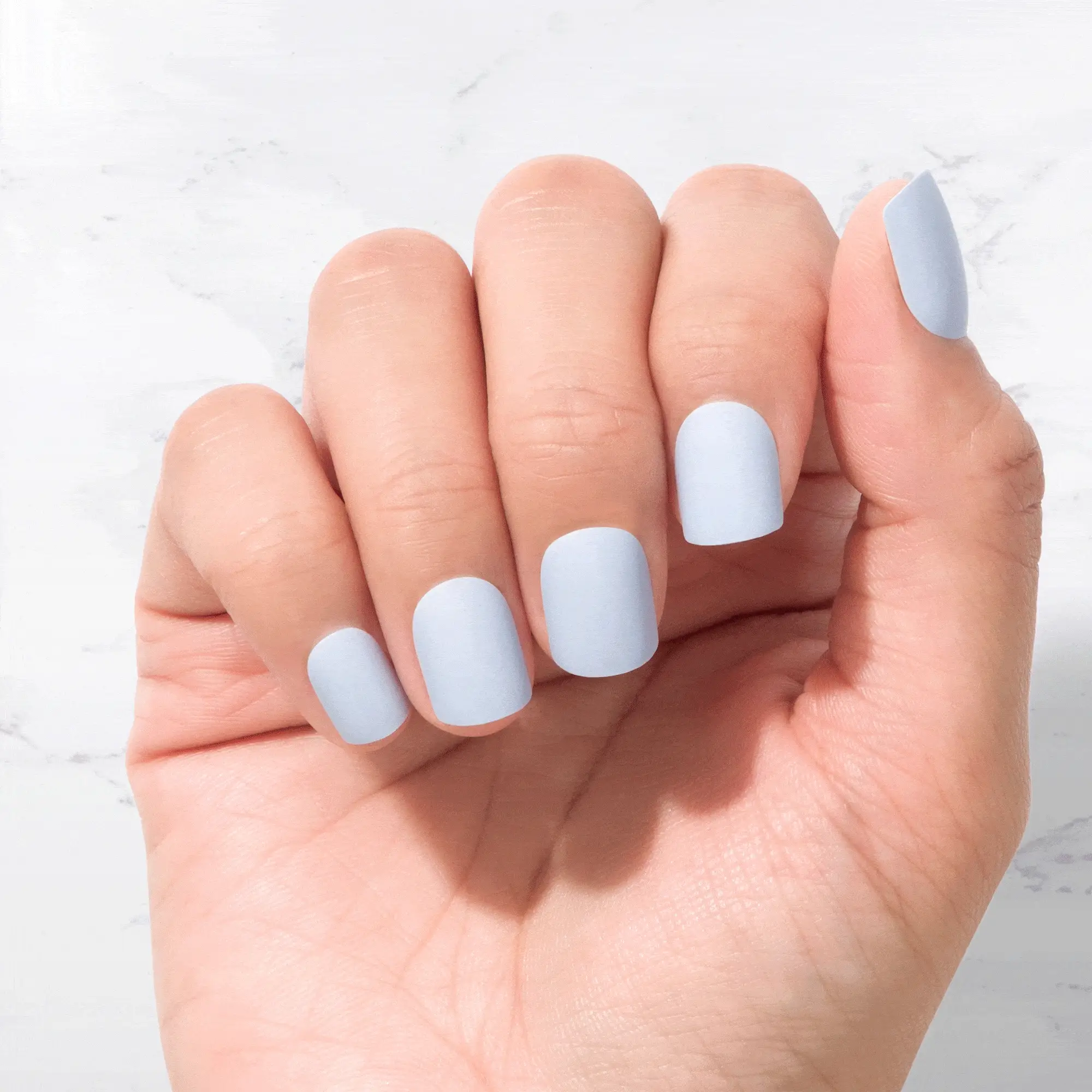 Cambridge Blue - Square Sustainable Nails - Image 3
