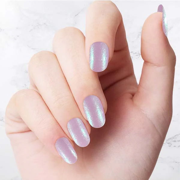 Mottled pink Glazed - Oval Sustainable Nails - Image 2