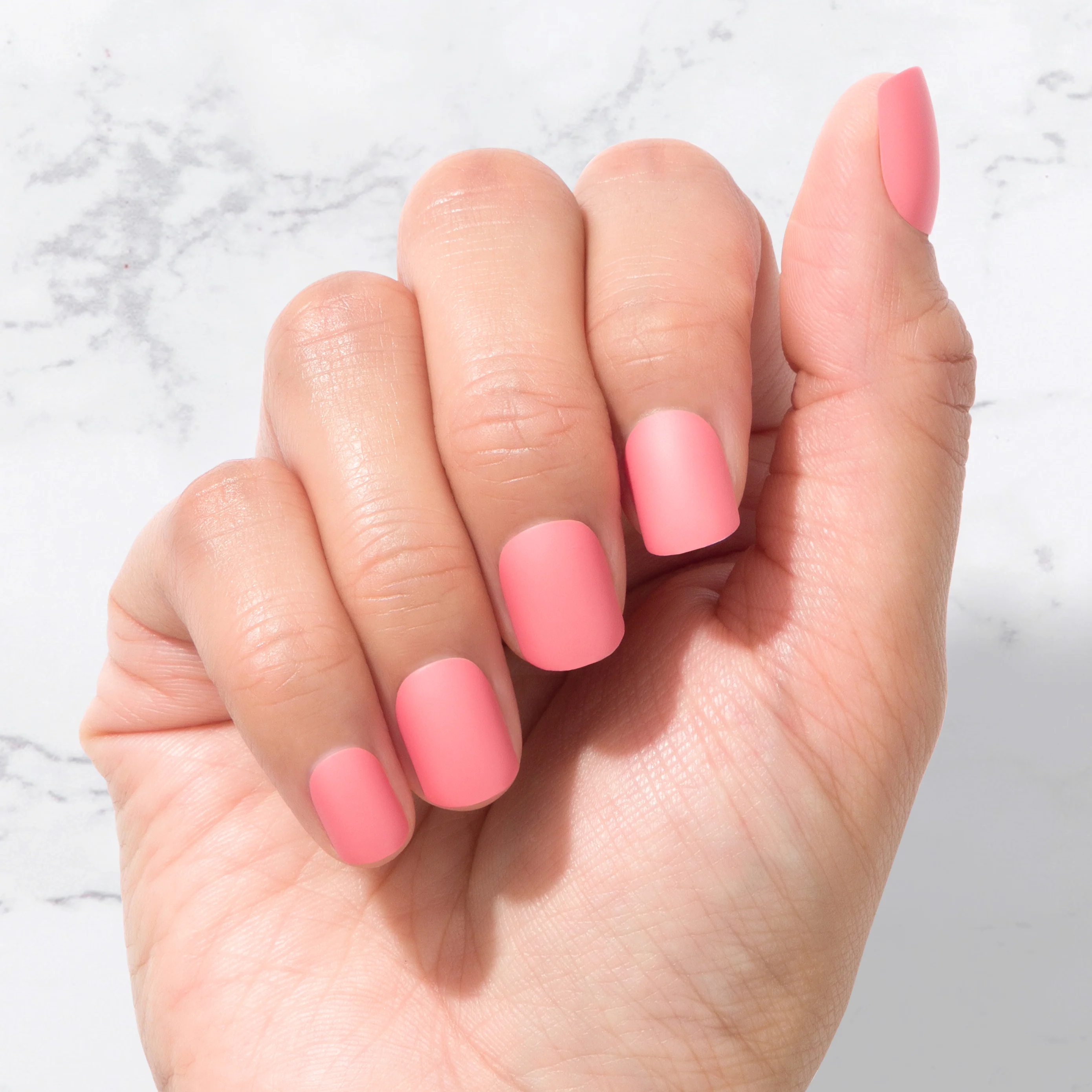 Paradise Pink - Square Sustainable Nails - Image 2