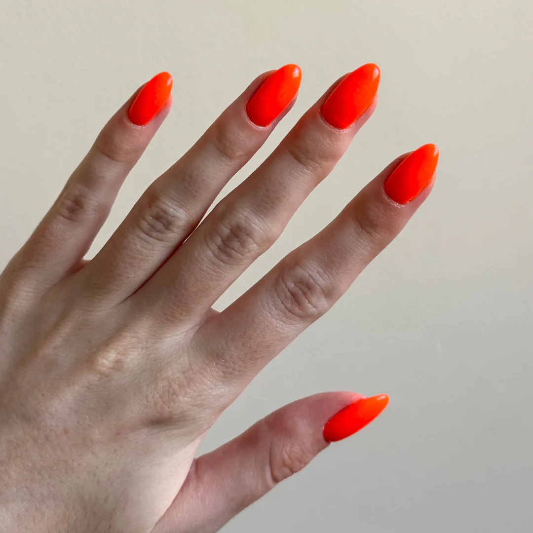 Vibrant Orange  - Matte Neon Nail Powder - Image 3