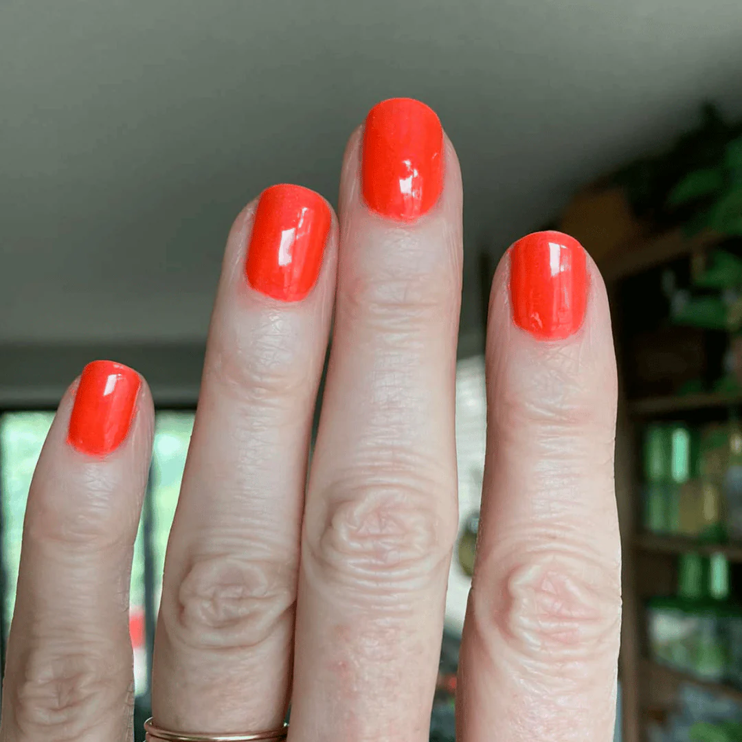 Vibrant Orange  - Matte Neon Nail Powder - Image 4