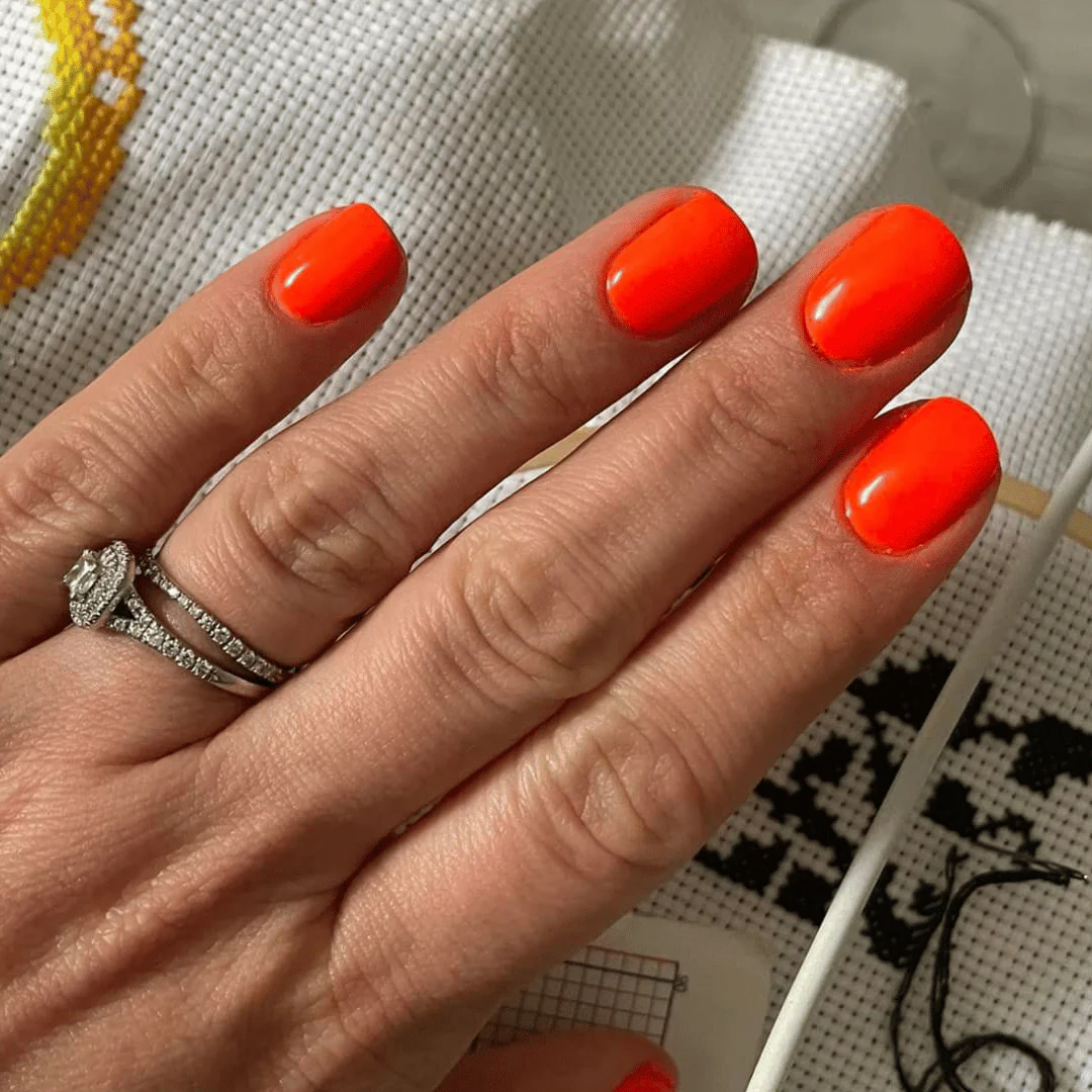Vibrant Orange  - Matte Neon Nail Powder - Image 6