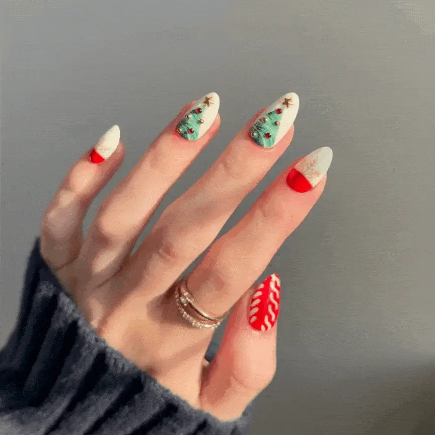 Xmas Cheer - Almond Sustainable Nails - Image 2